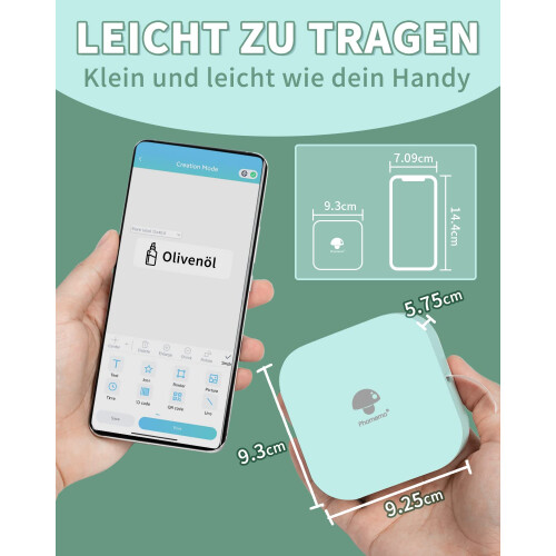 Effortless Customization Label Makers Machine, Bluetooth Label Printer with Portable Design for High-Quality Inkless Printing at Home Office School, 1