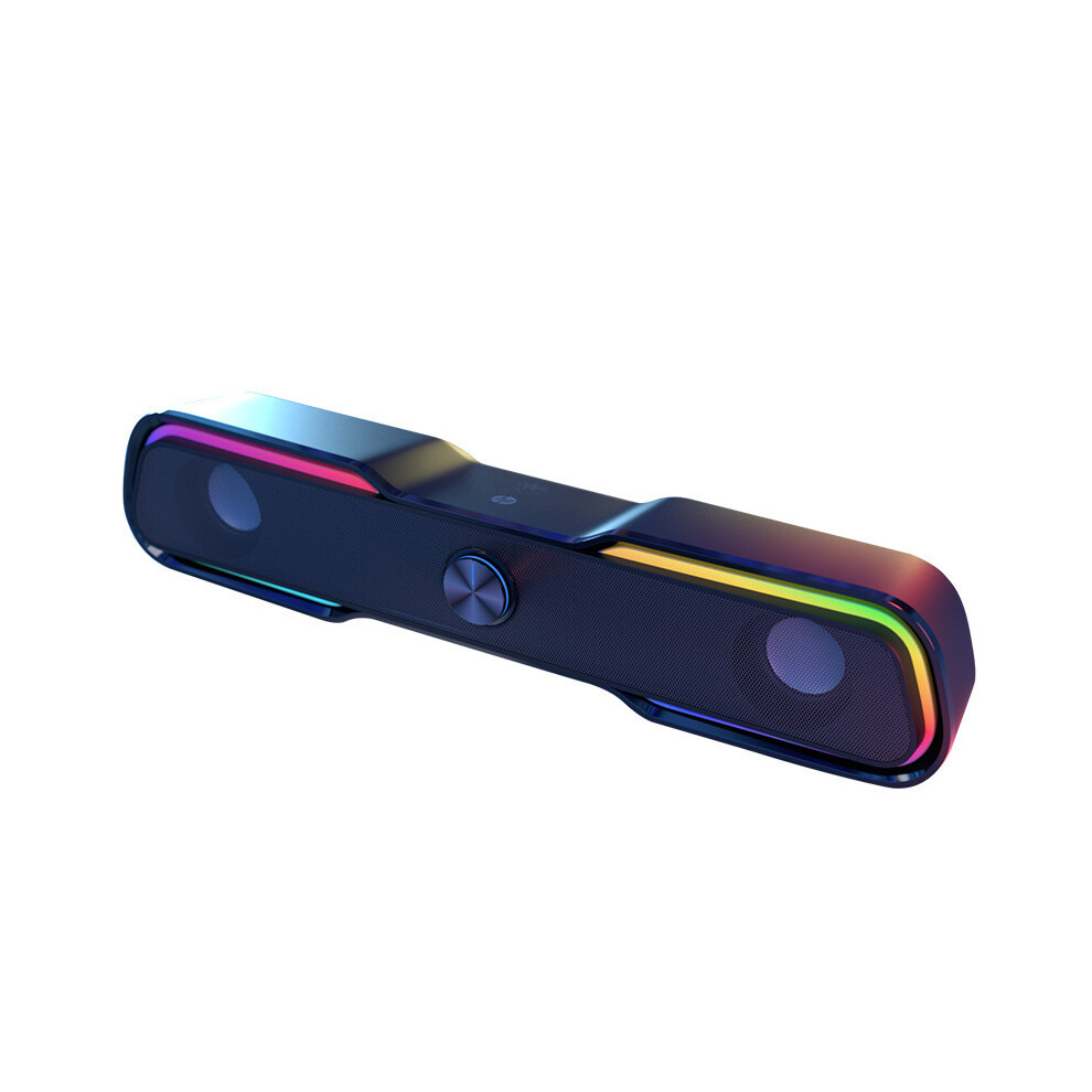 Desktop Monitor Speaker, Vibrating Diaphragms For Clear Decoding With Dynamic Lighting Effects, Touch-Control Flowing Led Sound Bar 9405630257717