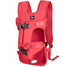 Portabebés con asiento, transpirable, fácil de ajustar para padres activos, color rojo.