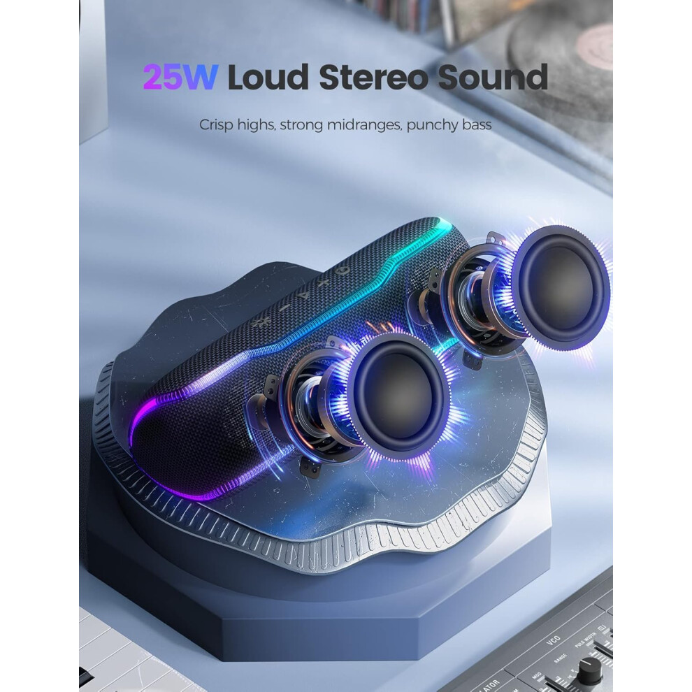 Portable Bluetooth Speaker For Indoor & Outdoor, Bluetooth Speakers With Hi-Fi Stereo Sound, Rich Bass & Clear Treble, Ideal For Gaming, Listening To 9169997105790