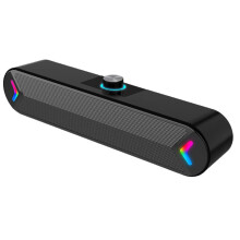 Desktop Symphony, Hi-Fi Sound Bar With Bluetooth RGB, Dynamic Lighting, And One-Knob Control, USB-Powered Speakers For PC, Laptop, And More (No