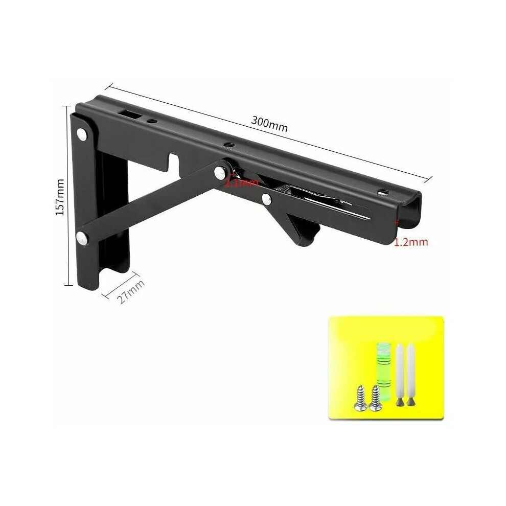 Folding Shelf Brackets, Heavy Duty Space-Saving Wall Mounted Brackets For Foldable Table Hinges, Collapsible Shelf Bracket With Smooth Surface 9169997105264