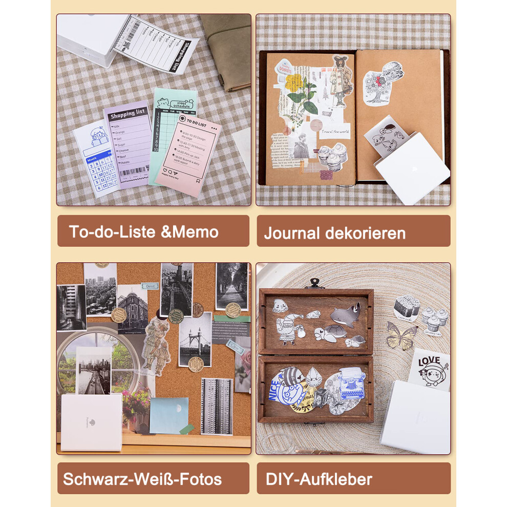 Portable Inkless Note Sticker Printer, Customized Thermal Inkless Printer For Phone, Mini Printer Sticker For Notes&Diy Projects 9169997104991