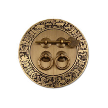 Poignée de meuble antique chinoise, forme ronde vintage avec des sculptures exquises, bouton de porte double pour armoire et placards, robuste et