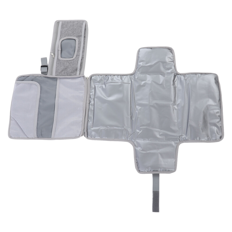 Large Baby Portable Nappy Changing Mat With Waterproof Oxford Cloth Grey