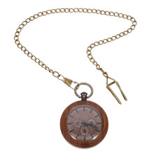 4Stk Herren Holztaschenuhren Mit Kette Outdoor Retro Design