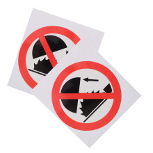 6Stk Warnaufkleber Do Not Touch Aus PP Pet Mehrfarbig Selbstklebend
