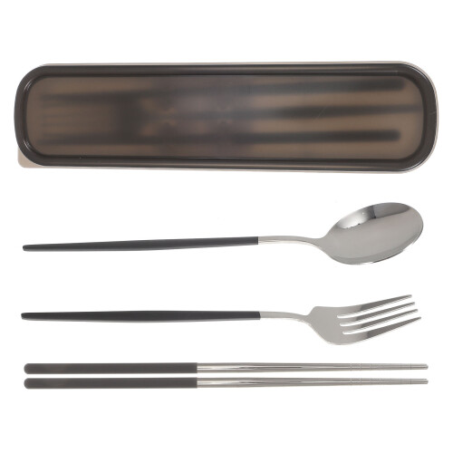 3Sets Lichtgewicht Zwart Camping Set Met Stokjes