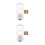 2St Handmatige Auto Schakelpook Knop, Witte Kristal Design 9