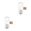 2St Handmatige Auto Schakelpook Knop, Witte Kristal Design 10