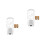 2St Handmatige Auto Schakelpook Knop, Witte Kristal Design 7