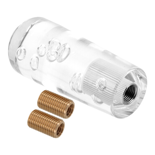 2St Handmatige Auto Schakelpook Knop, Witte Kristal Design 1