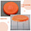 5Stk Kunststoffsitz Barstuhl Sitzteil Orange Robust 7