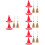 8Sets Mini Heksenhoed En Huisdecoratie 8