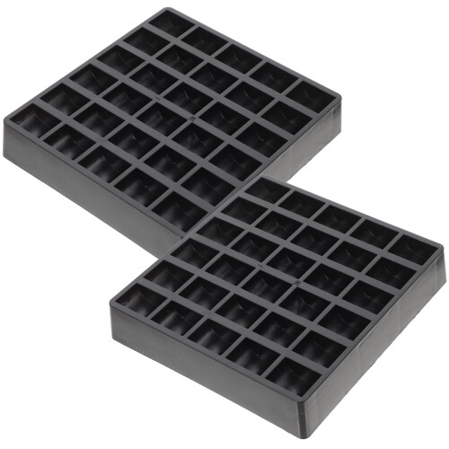 8Stk Kompakte Münzbox Schwarz Münzbehälter Mit Trennfächern