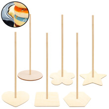 12Stk Donut Regal Aus Holz Bunt Für Party Candy & Dessert