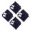 4Sets Handmade Blue Sashiko Coaster Kit DIY Traditional Sewing Set 6