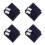 4Sets Handmade Blue Sashiko Coaster Kit DIY Traditional Sewing Set 8