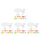 4Sets Mini Poppenhuis Eettafel Accessoires Duurzaam Acryl Plastic Mix 10