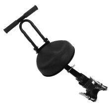 Black Kids Bike Seat Portable Secure PU and Iron Frame