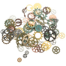 5Stk Metall Zahnrad Charms Assortierte Farben Steampunk Nagel Ornament