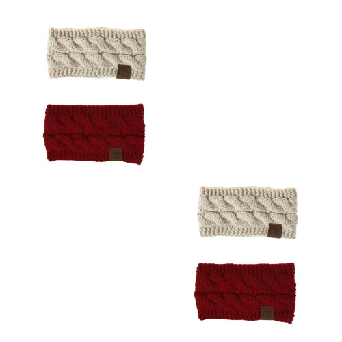 4Pcs Headband Ear Warmer Winter Wrap Knitting Ear Muffs 2