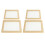 4Pcs Durable Natural Wood Screen Frame for Handmade Paper Craft 1