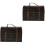 2Stk Holz Schmuckbox Desktop Organizer Retro 3