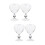 4Pcs Beautiful Transparent Heart-Shaped Cocktail Glass Cups for Party 7