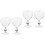 4Pcs Beautiful Transparent Heart-Shaped Cocktail Glass Cups for Party 4
