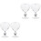 4Pcs Beautiful Transparent Heart-Shaped Cocktail Glass Cups for Party 3