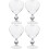 4Pcs Beautiful Transparent Heart-Shaped Cocktail Glass Cups for Party 5