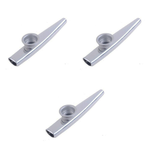 3Pcs Silver Aluminum Ukulele Kazoo Voice 2