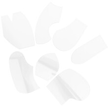 14Pcs White Acrylic Quilting Templates with Sewing Ruler for Home Use