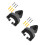 2Sets Stable Black Guitar Wall Hanger Metal Plastic Ukulele Rack 3