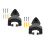 2Sets Stable Black Guitar Wall Hanger Metal Plastic Ukulele Rack 9