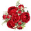 2Stk Rote Künstliche Blumenstrauß Hochzeit 1