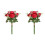 2Stk Rote Künstliche Blumenstrauß Hochzeit 4