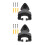 2Set Ganci Da Per Chitarra E Ukulele Nero in Metallo E 4