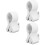3Pz Clip Microfono Bianco Regolabile Microfono Stand 7