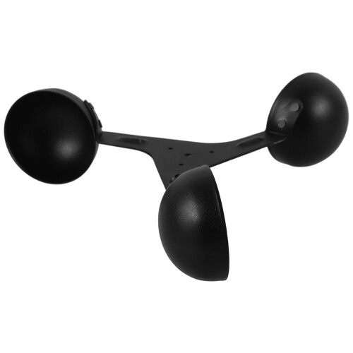 3Pz Ricambio Anemometro Cup 3-Cup Metallo Nero Per E Casa
