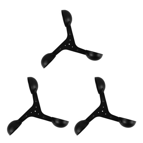 3Pz Ricambio Anemometro Cup 3-Cup Metallo Nero Per E Casa 2