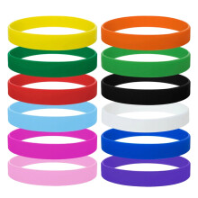 36Pz Braccialetti Gomma Elastici Colorati Per Bambini Uso Festa