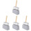 4Sets Metal Cat Litter Scoops Dark Grey for Home Use Comfortable Grip 4