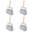 4Sets Metal Cat Litter Scoops Dark Grey for Home Use Comfortable Grip 7