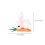 4Pz Coniglio Peluche Bianco 10