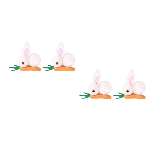4Pz Coniglio Peluche Bianco 2