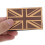 3Pz Patch Ricamate Marrone Union Jack Per Abbigliamento E 3
