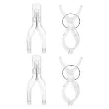 12Pz Clip Per Asciugamani Trasparenti Fermatelo Cucina Bagno