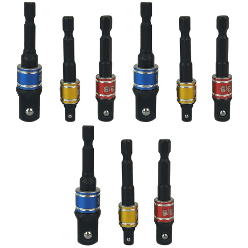 9Pcs Black Socket Bit Adapter Set with for Drill Use 2